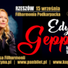 Po lewej stronie plakat wydarzenia Edyta Geppert, szczegóły są zawarte w stronie internetowej