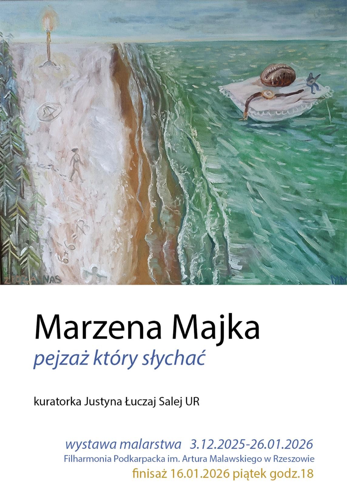 wystawa Pejzaż morza, fal i piaszczystej plaży