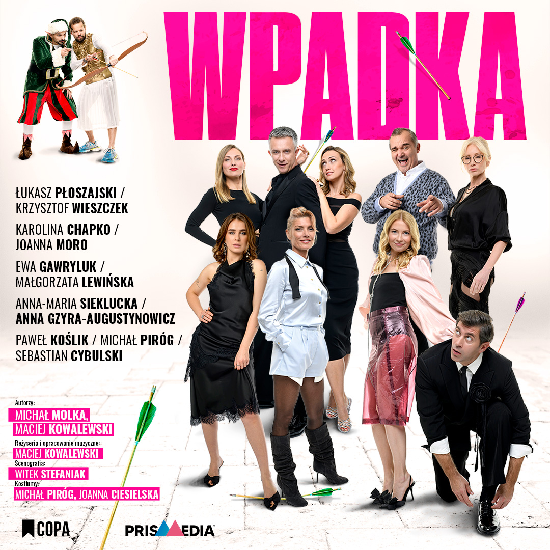 5_wpadka_1080x1080 Po lewej stronie znajduje się grafika promująca wydarzenie zatytułowane spektakl Wpadka szczegóły są zawarte na stronie internetowej