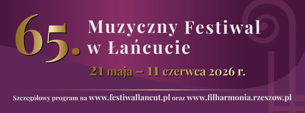 grafika promująca 65. Muzyczny Festiwal w Łańcucie