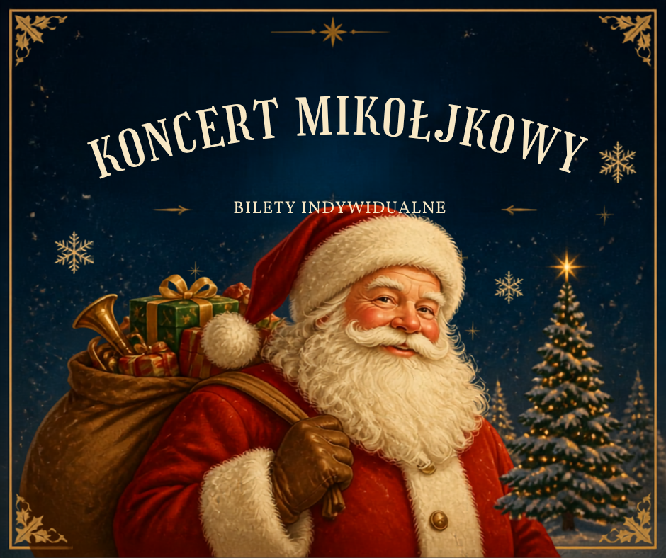 grafika promująca koncert mikołajkowy