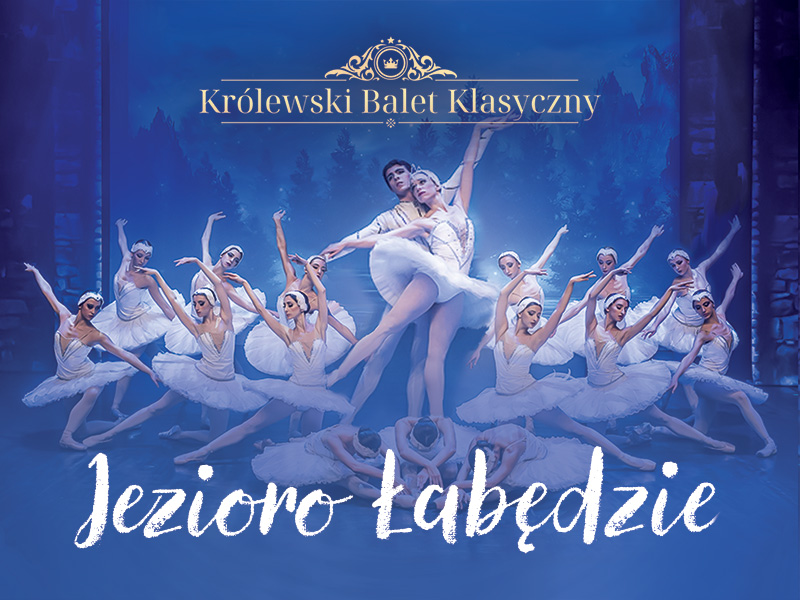 Po lewej stronie znajduje się grafika promująca wydarzenie zatytułowane JEZIORO ŁABĘDZIE szczegóły są zawarte na stronie internetowej
