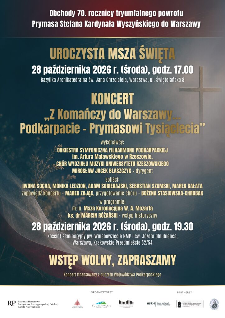 zdjęcie plakatu dotyczącego koncertu w Warszawie